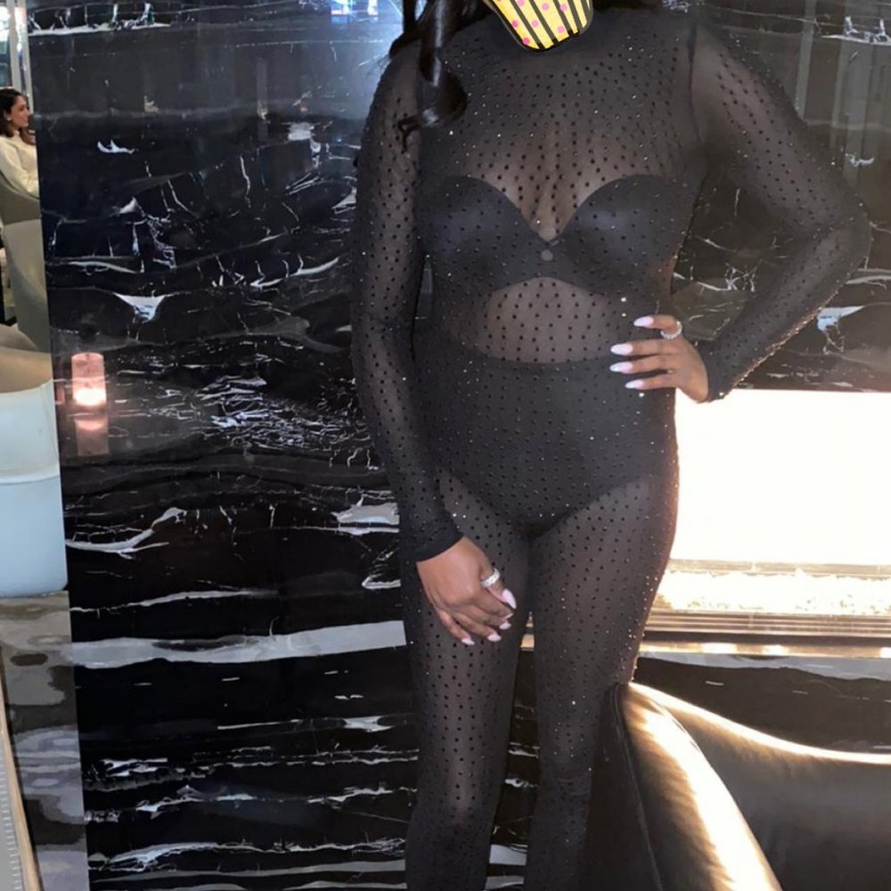 Black Diamond Embellished Jumpsuit